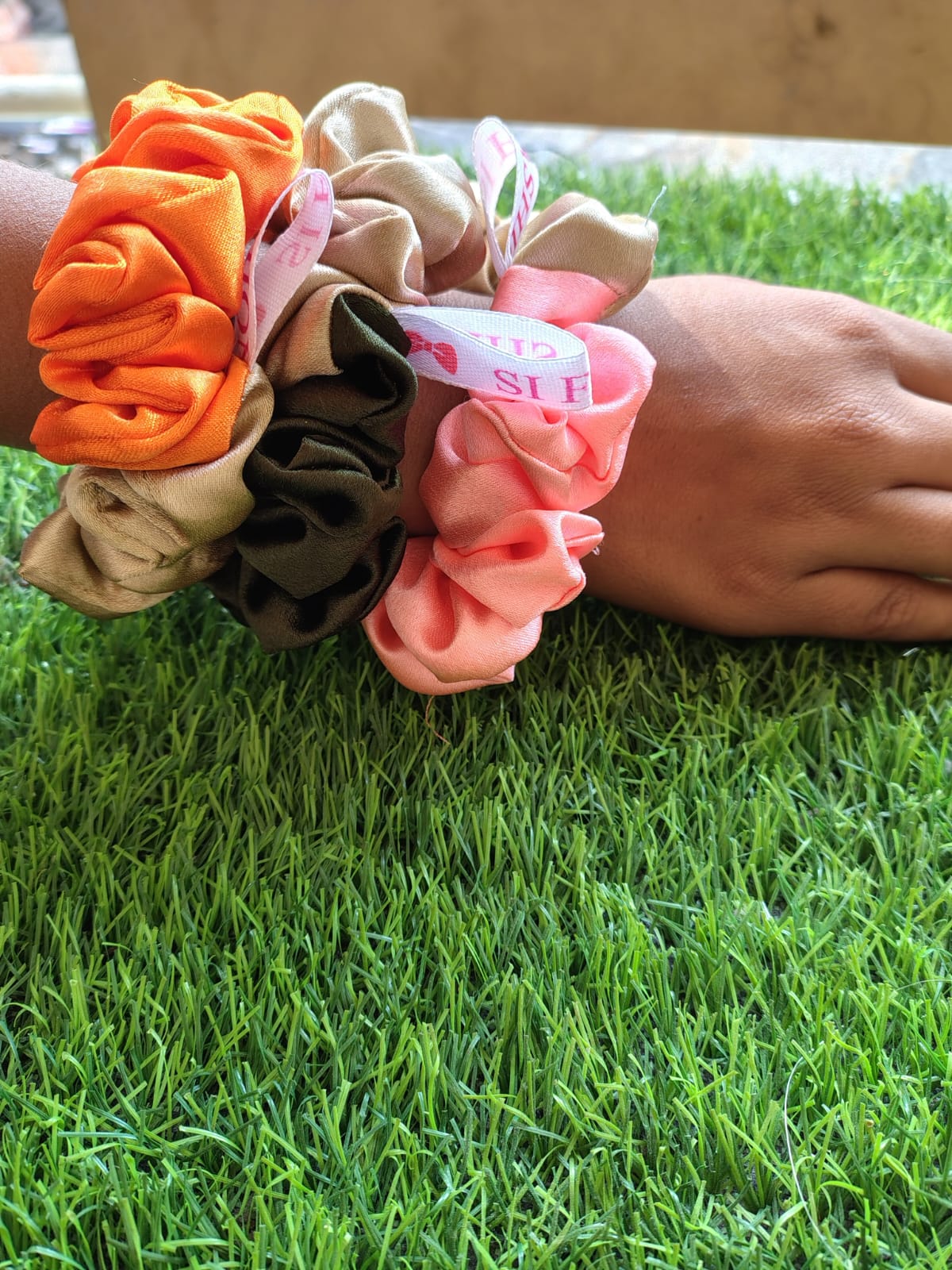 Majestique Satin Silk Layered Hair Bow Embellished Clip And Hair Scrunchies  For Women & Girls (Customized & Washable) Product