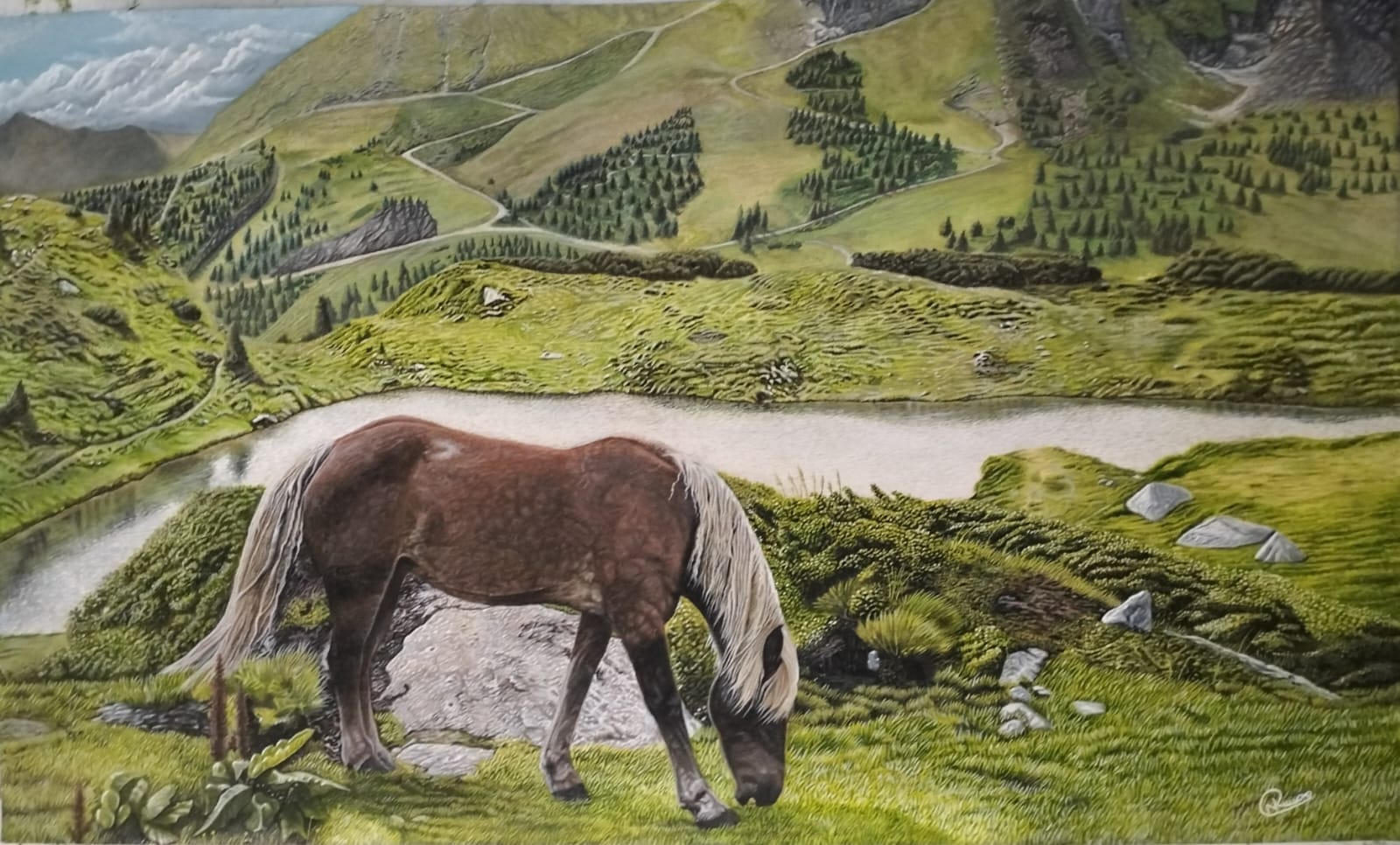Countryside Grace – Luxury Handmade Oil Painting