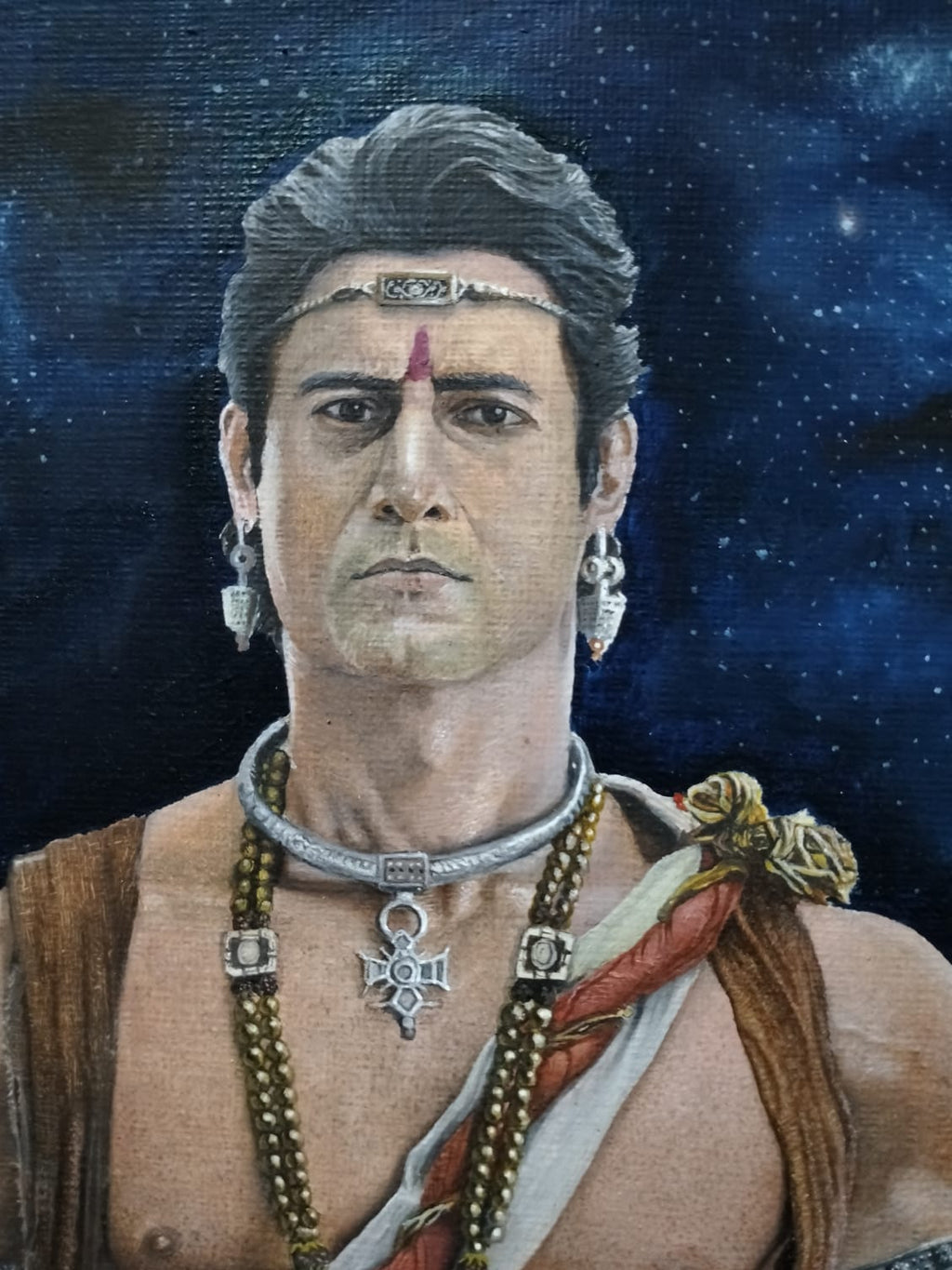 unique artwork “Legends of Bharat – Hand-Painted Oil Canvas Celebrating India's Greatest Visionaries”