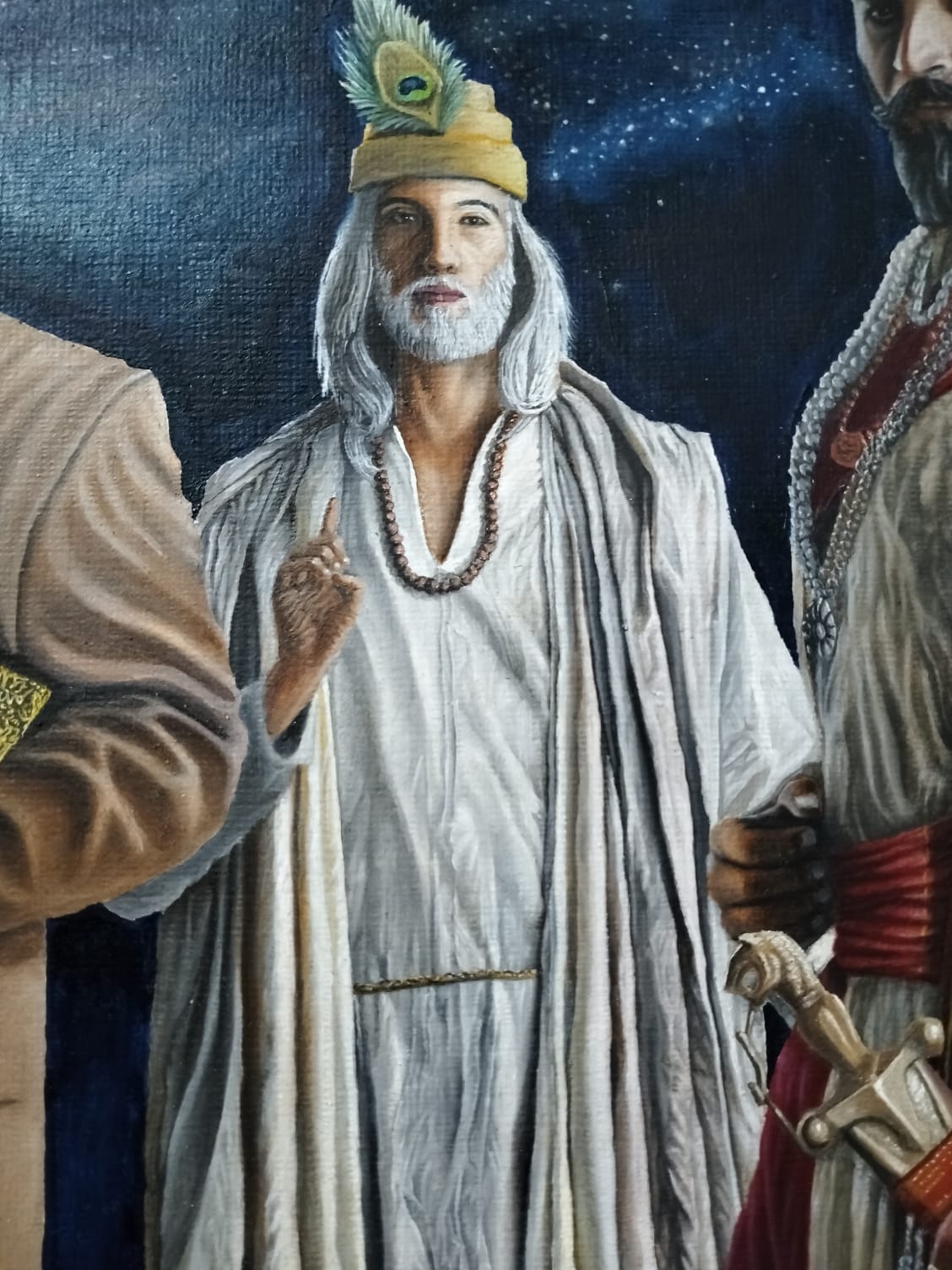 unique artwork “Legends of Bharat – Hand-Painted Oil Canvas Celebrating India's Greatest Visionaries”