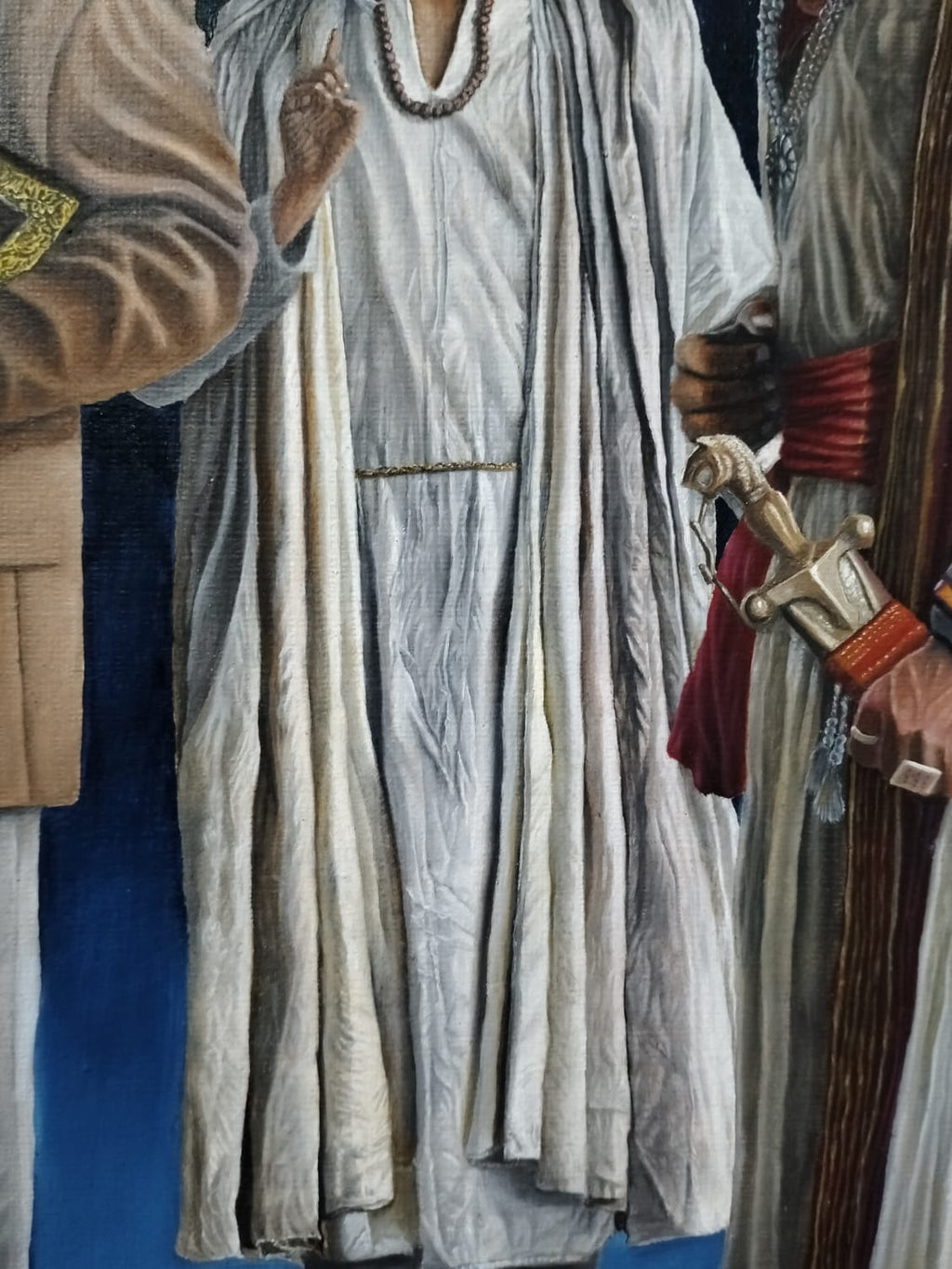 unique artwork “Legends of Bharat – Hand-Painted Oil Canvas Celebrating India's Greatest Visionaries”