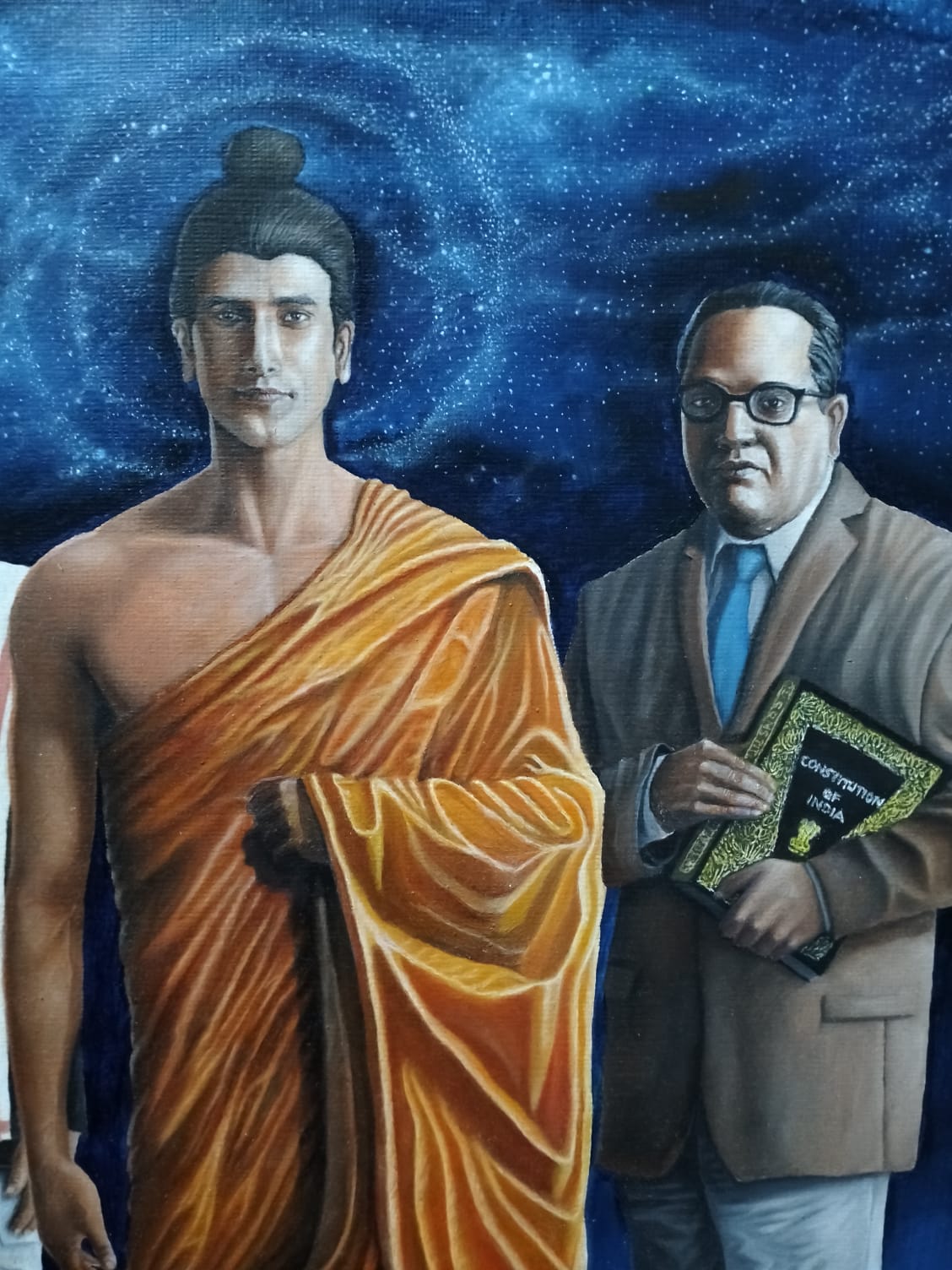 unique artwork “Legends of Bharat – Hand-Painted Oil Canvas Celebrating India's Greatest Visionaries”