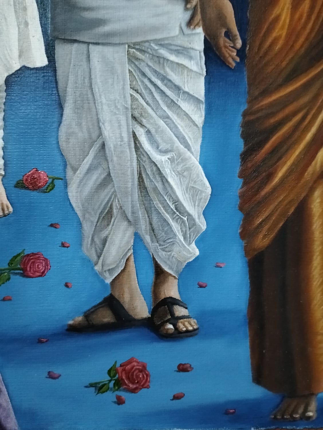 unique artwork “Legends of Bharat – Hand-Painted Oil Canvas Celebrating India's Greatest Visionaries”